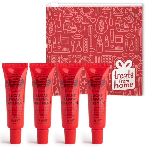 Lucas Pawpaw Ointment 4 x 15g Pawpaw Balm for Lips & Dry Skin - Unique All Skin Types, All Gender- Any Season Gift Pack | Imported Directly From Australia