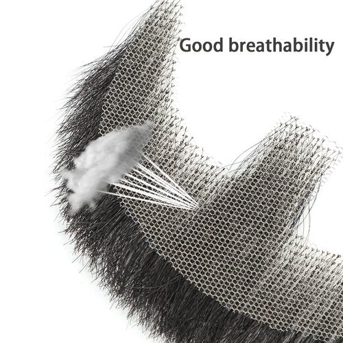 BEXIUKAKA False Mustaches Fake Beard Realistic 100% Human Hair Face Beard Realistic and Mustache Black for Men Realistic Makeup Lace Beards Invisible False Performance Cosplay(Black)