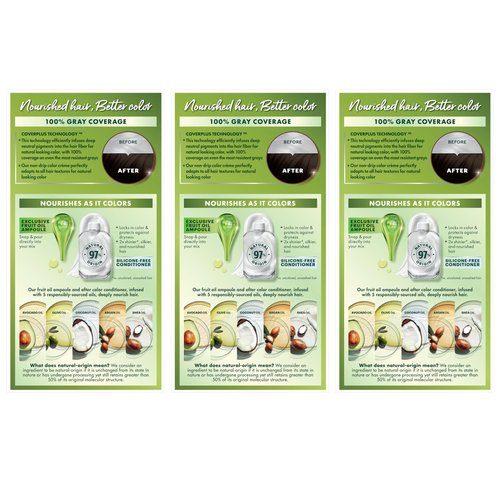 Garnier Hair Color Nutrisse Ultra Coverage Nourishing Creme, 400 Deep Dark Brown (Sweet Pecan) Permanent Hair Dye, 3 Count (Packaging May Vary)