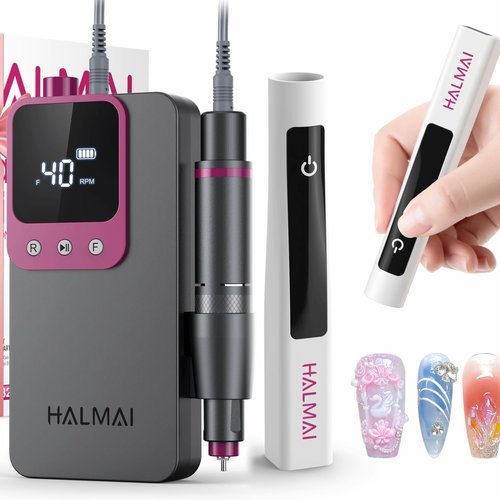 Electric Nail Drill Professional,Handheld UV Nail Lamp for Gel Polish,Home Nail Salon Tool Set