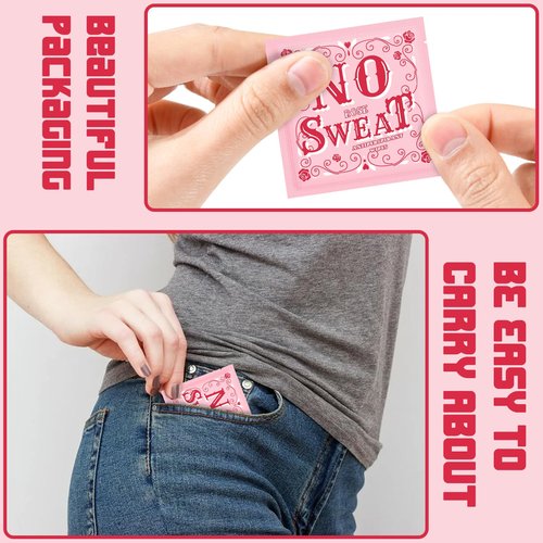 BUAEL Mini Deodorant Body Wipes 150 pieces of Travel deodorant Wipes And Travel Deodorant Individually Wrap Hypoallergenic Underarm Sweating Rose And Travel To Clean Skin For Female Male Teenagers