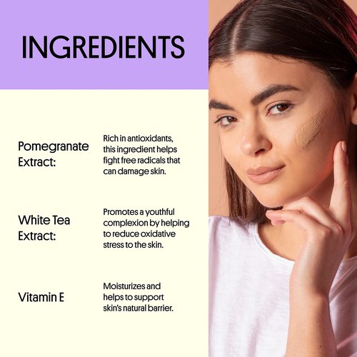 Winky Lux White Tea Tinted Moisturizer SPF 30 - Buildable Coverage with Facial SPF, Lightweight Sunscreen for Face, Naturally Radiant Finish, Long Lasting Coverage with Vitamin E, Light