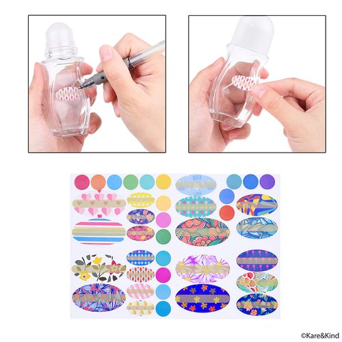 6Packs Deodorant Roll On Bottles Containers Leak Proof Massage Roller Ball Bottles with Cap For Essential Oils Perfume Cosmetics, Glass Empty Roller Bottles with Plastic Roller Ball 30ML