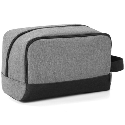 Elviros Travel Toiletry Bag for Men Hanging Dopp Kit Shaving Bag Toiletries Organizer Small Toiletry Bag for Traveling (Grey&Black,Large)