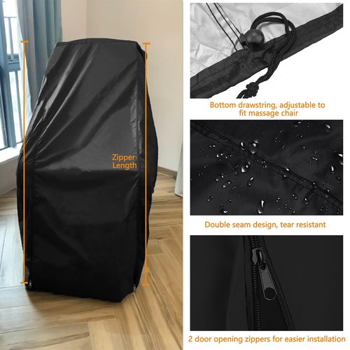 Sqodok Massage Chair Cover, Dustproof and Waterproof 420D Oxford Cloth Full Body Zero Gravity Chair Cover for Massage Chair Recliner Furniture Cover, Pet Scratch Cover