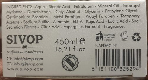 NA Gold Skin Clarifying Body Lotion with Snail slime (Hydroquinone Free) 250 ml. 8.45 fl.oz