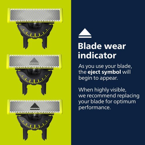 Philips Norelco OneBlade 360 Blades, Genuine Replacement Blades for OneBlade Electric Shaver and Trimmer, 4 Pack, QP440/80