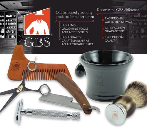 G.B.S Men’s Shaving Soap Set- Sandalwood Shaving Soap, Bay Rum Shaving Soap, Stainless Steel Chrome Bowl