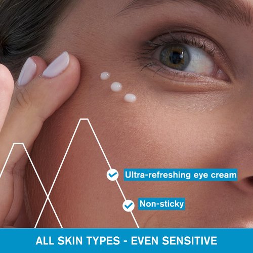 URIAGE Water Eye Contour Cream with Hyaluronic Acid | Reduces Visible Fine Lines, Puffinesses, Dark Circles, Paraben & Fragrance-Free, Ophthalmologically Tested, 15 mL / 0.51 oz