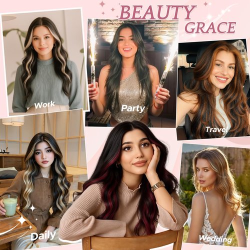 SEGOHAIR Clip in Hair Extensions Real Human Hair for Women, 10 Inch 31g 6pcs, Grey, Straight - Highlight, Add Volume and Length for Daily Wear, Parties, Weddings