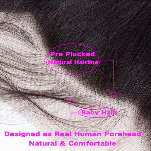 13x4 Lace Frontal Closure Body Wave Frontal Ear to Ear HD Lace Frontal Human Hair 100% Brazilian Virgin Human Hair Closure 16 Inch Frontals Hair Pieces for Women Free Part 150% Density