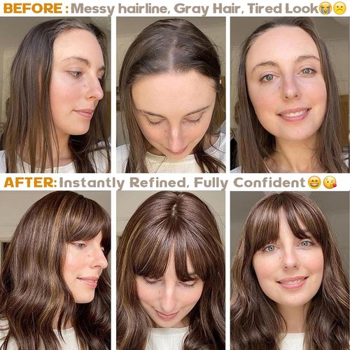 BUPPLER Hair Toppers for Women Real Human Hair-U Shape Toppers Hair Pieces for Women with Thinning Hairr 150% Density Silk Base Clip in Human Topper with Bangs for Daily Use(Brown Black-1B