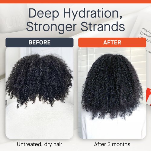 OurX Hydration Hair Mask – Intensive Conditioning Compound (300ml) | Deep Moisture & Repair for Curly, Coily & Frizzy Hair | Peptides + Squalane Formula for Hydrated, Defined Texture
