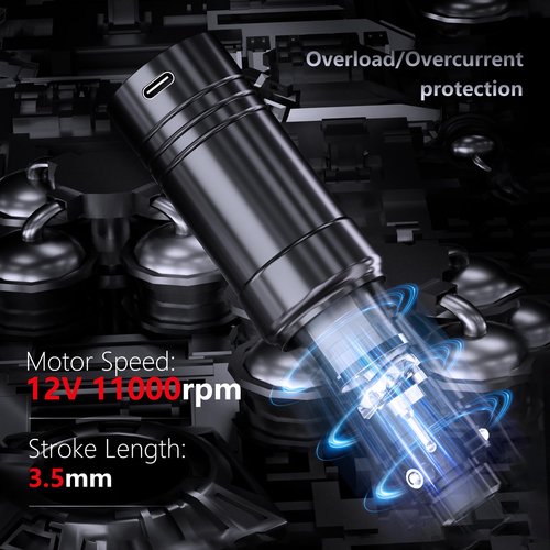 MICEYA V73 Wireless Tattoo Pen Cartridge Machine, Rotary Tattoo Gun with 1,800mAh Battery, Powerful Coreless Motor, and 3.5mm Stroke for Beginner and Professional Tattoo Artists