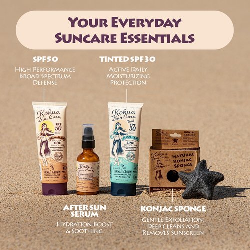 Kokua Sun Care After Sun Serum with Aloe Vera | 2oz | Hyaluronic Acid & Sandalwood | Vitiman C | After Sun Lotion, Aleo Vera Gel For Face, Sunburn Relief, Beach Vacation Essentials, Travel Size Lotion