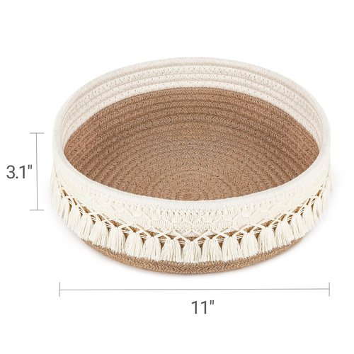 Mkono 3 Pcs Macrame Storage Baskets