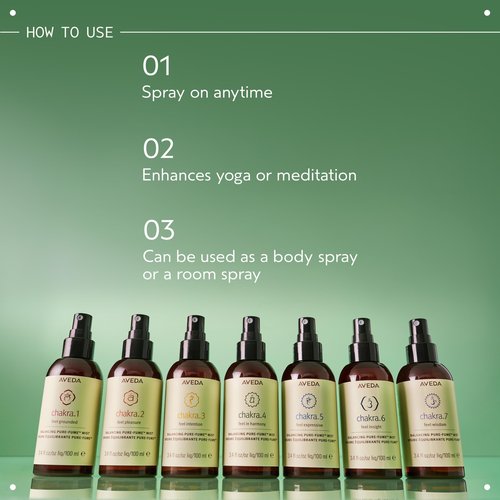 Aveda Chakra 5 Balancing Pure-Fume Mist: Throat | Body & Room Spray | Balances Throat Chakra | With Certified Organic Grapefruit, Rosemary, Ylang Ylang, 3.4 Fl Oz