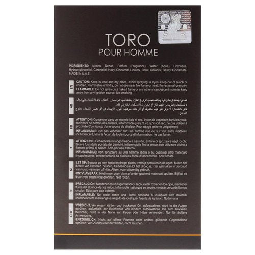 Toro by Maison Alhambra for Men - 3.4 oz EDP Spray
