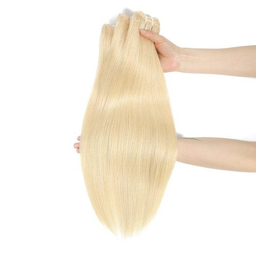 613 Bundles Human Hair 16 Inch12A Grade 100% Unprocessed Brazilian Virgin Blonde 613 Human Hair Extensions For Women 100g Blonde Bundles Human Hair