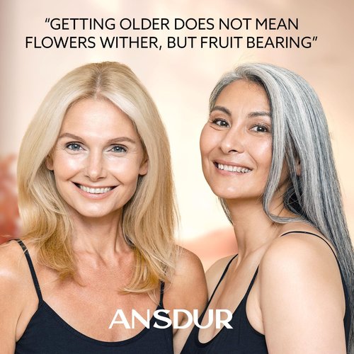 ANSDUR Super Vitamin C Serum for Women over 70: Hyaluronic Acid Serum for Face, Dark Spot Remover and Wrinkle Reduction - Lifting, Smoothing, Moisturizing, All in One Skin Care Formula, 1 fl oz
