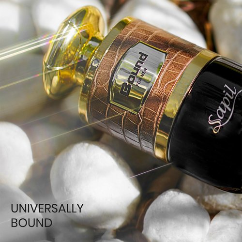 Sapil Bound Toilette for Men 3.4 Oz(100 ml) – Eau de Toilette with Long-Lasting Dubai Scent, Oriental Spicy Blend of Green Mandarin, Cardamom, Orange Blossom & Tonka Bean for Daily & Special Occasions