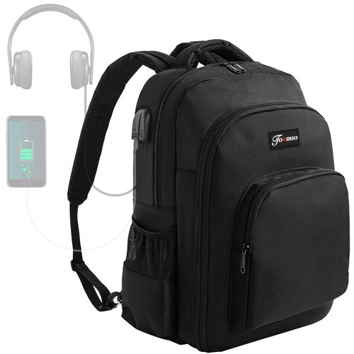 TORIBIO Barber Supplies Bag for Clippers and Supplies, Hairstylist Clipper Portable Backpack for Barber Tools (Black)