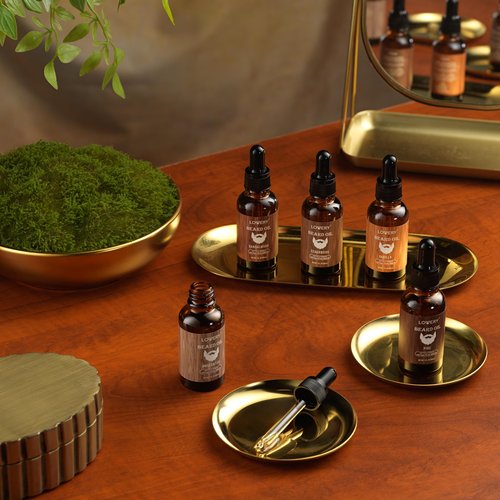 Beard Oil for Men – Sandalwood, Vanilla & Cedarwood Natural Mens Beard Oil Kit with Argan & Jojoba Oil - Beard Softener & Deeply Moisturizer Adding a Natural Shine, Grooming Kit Beard Care for Him