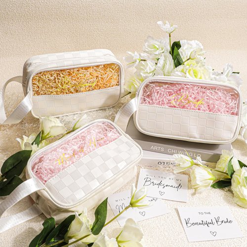 Bridesmaid Gifts,Wedding Gifts for Valentines Day,42PCS Bridesmaid Proposal Gifts,Wedding Maid of Honor Gifts,Bridal Shower Cosmetic Makeup Bags