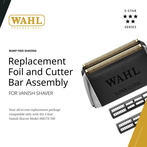 Wahl Professional Vanish Foil Head & Cutter Bar Replacement, High-Performance Shaver Accessories