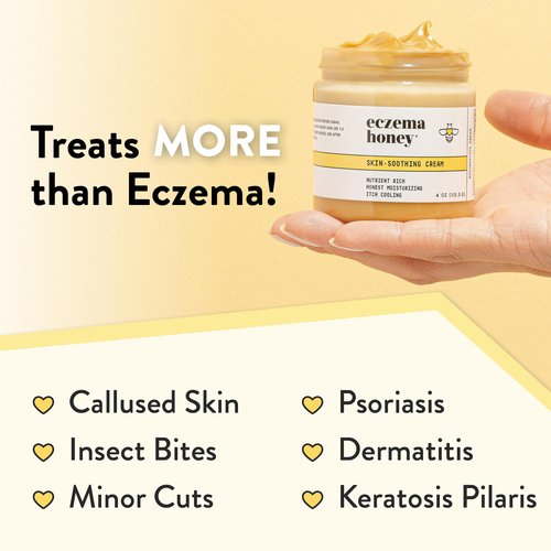 ECZEMA HONEY Original Skin-Soothing Cream & Oatmeal & Lavender Soap - Bundle for Sensitive Dry & Skin - Cruelty Free
