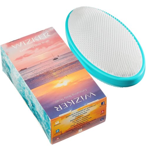 WIZKER Premium Ingrown Hair Exfoliating Brush for Sensitive Skin, Couple’s Edition Removes Razor Bumps, Reduces Shaving Irritation, Waxing, Laser – Waterproof, No Mold