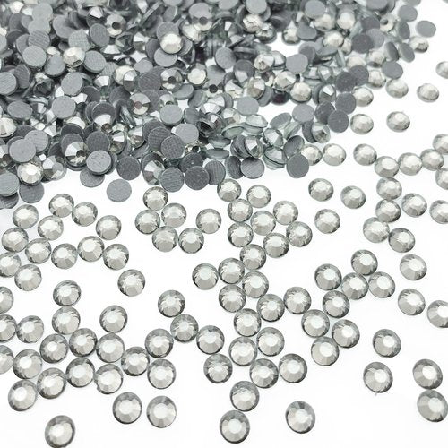 Mulutoo 400Pcs Hotfix Rhinestones Bulk, Crystal Clear AB Rhinestones for Crafts Clothes DIY Decoration,SS30,6-6.2MM(XS002 - Transparent Gray)