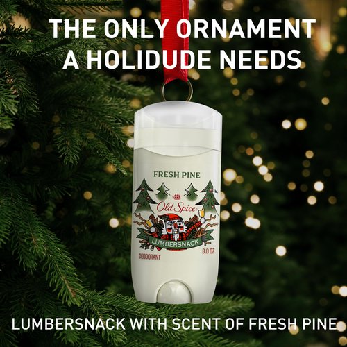 Old Spice Aluminum Free Deodorant for Men, Holidudes Limited Edition, 24/7 Holiday Freshness, Odor Protection, Stocking Stuffer, Lumbersnack with Fresh Pine Scent, 3.0 oz (Pack of 3)