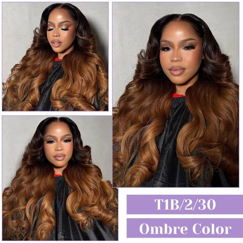 DSEKCAIN Ombre T1B/2/30 5x5 Lace Closure Body Wave Chestnut Brown Color 5x5 Transparent Lace Clsoure 100% Real Human Hair 12 Inch 150% Density