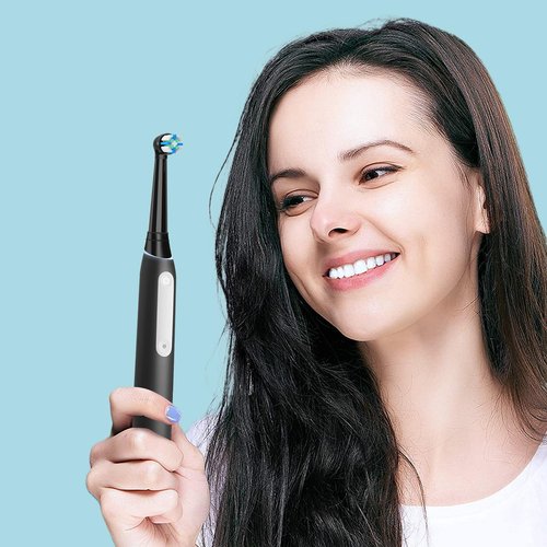 8 Pack Replacement Heads Compatible with Oral B IO 2/3/4/5/6/7/8/9/10/Deep Clean Series Electric Toothbrush, Brush Heads Refill Compatible with Oral B IO for Teeth and Gums Care (Black)