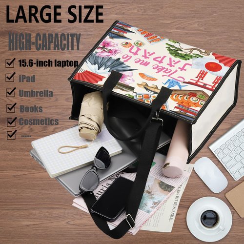 WZMPA Japan Travel Cosmetic Bag Japan Souvenir Gift Take Me To Japan Zipper Pouch Bag Japanese Culture Gift (Take Japan BG)