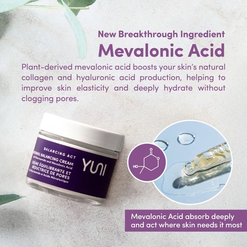 YUNI | Niacinamide Moisturizer | Collagen Boosting Face Cream | 5% Niacinamide | For Sensitive Skin | Anti-Aging Skincare | Skin Tightening | Plant Based | Vegan Skincare | 1.7 oz