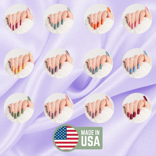 Mia Secret Color Changing Nail Powder MOOD Collection, Set of 12 colors, ¼ oz.