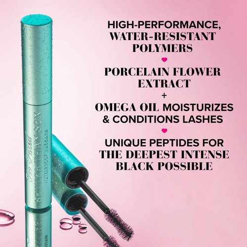 Too Faced Better Than Sex Waterproof Mascara & Foreplay Primer Travel Duo | Includes Better Than Sex Waterpoof Mascara For Lasting Volume, 0.17 Fl Oz + Foreplay Primer For Conditioning, 0.13 Fl Oz