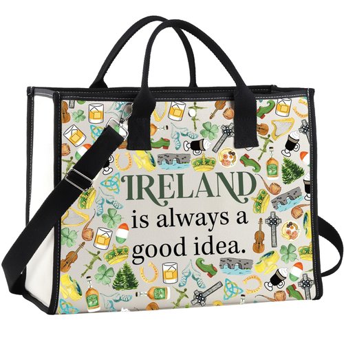 WCGXKO Ireland Trip Gift Ireland Lover Gift Merch Zipper Pouch Makeup Bag LT