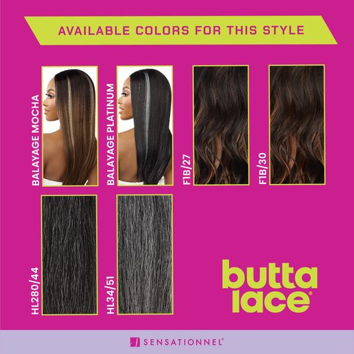 Sensationnel Butta Lace Wigs - Velvet Flow Unit Extra Wide 5 Inch Deep Parting Synthetic Preplucked Hairline Glueless Lacefront (BALAYAGEMOCHA)