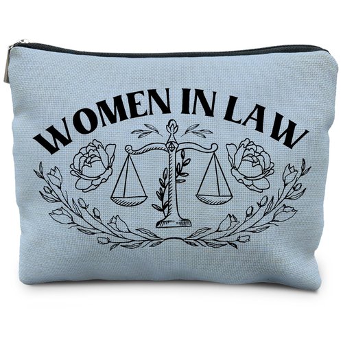 RYYCDOI Lawyer Gifts for Women - Law Graduation & Future Lawyer Gift Set, Women in Law Cosmetic Bags Makeup Pouch (Blue)