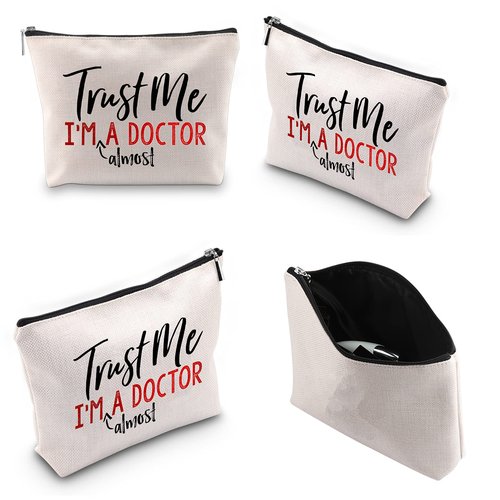 Generic WCGXKO Future Doctor Gift MD Gift Trust Me I’m Almost A Doctor Zipper Pouch Makeup Bag for Doctor Graduation (Almost A Doctor)