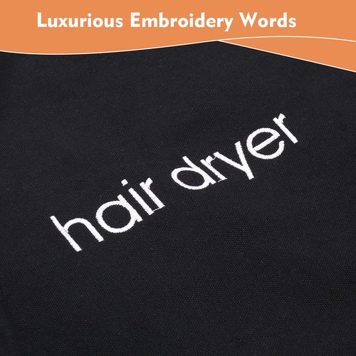 ERKXD 3 | 6 | 8 Pack Hair Dryer Bags Drawstring Bag Container Hairdryer Bag for travel bathroom (6 PCS, Black)