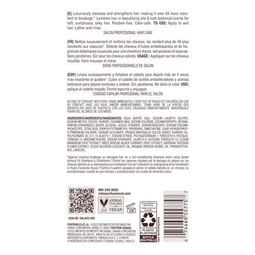 Bain de Terre Sweet Almond Oil Long & Healthy Shampoo, Strength & Protection for Weak, Damaged Hair, with Argan & Monoi Oils, Paraben-Free, Color-Safe, Vegan, 33.8 Fl Oz