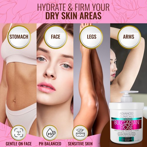 Advanced Clinicals Bulgarian Rose Anti Aging Cream + Retinol Firming Cream Set