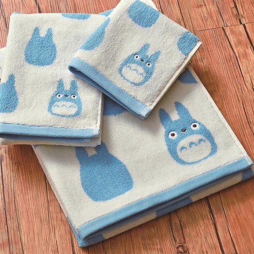 Studio Ghibli - My Neighbor Totoro - Blue Totoro, Marushin Silhouette Towel Series - Washcloth Towel