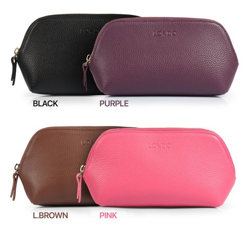 Londo Genuine Leather Makeup Bag – Cosmetic Pouch, Travel Organizer, Toiletry Clutch for Women, Stylish & Durable Storage for Essentials