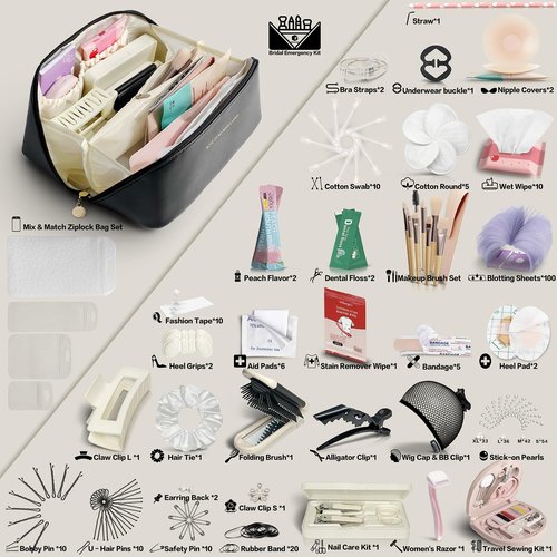 Wedding Emergency Kit | 300+ Piece Bridal Emergency Kit for Wedding Day, 33 Tool Types