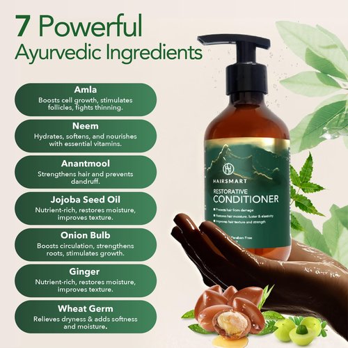 HairSmart Conditioner for Women & Men | Ayurvedic Deep Conditioner for Dry, Damaged Hair | Volumizing Hair Products | Hair Growth Accelerator, 100ml